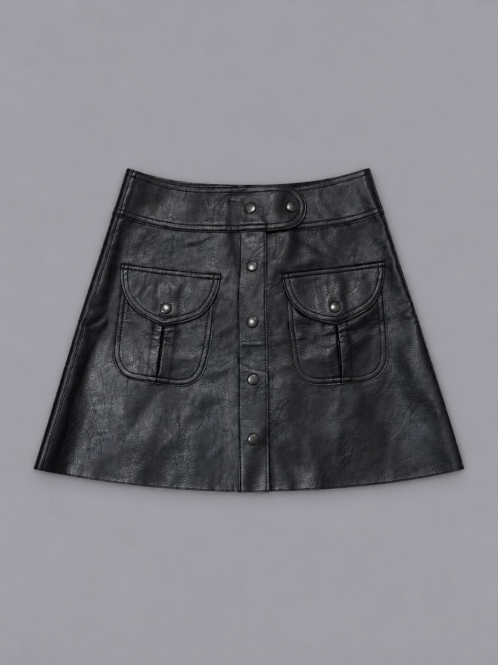 Zara Faux Leather Pocket Mini Skirt – Size S